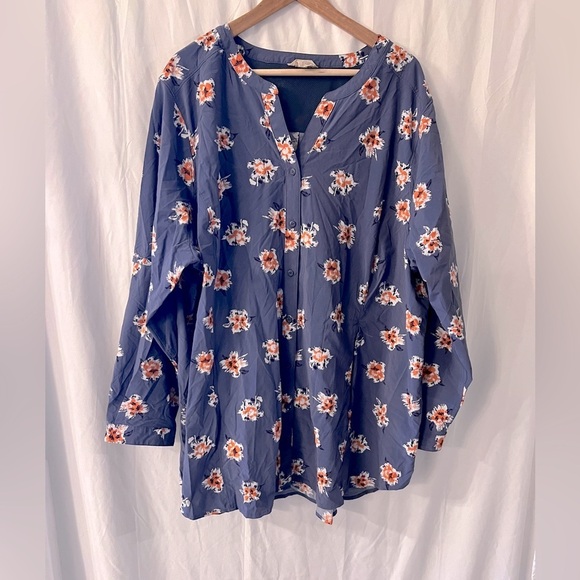 Duluth Trading Co Tops - Duluth Trading Company plus size purple flower garden top size 3X